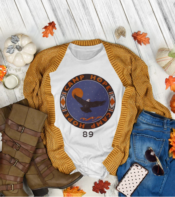 Camp Hope Circle 89 Eagle And Sun Design T-Shirt