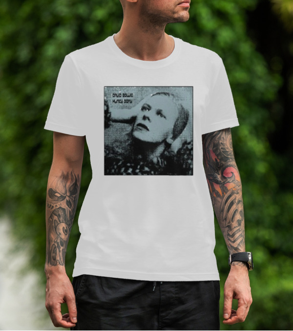 David Bowie Hunky Dory Album Cover Iconic 1971 Retro Style T-Shirt