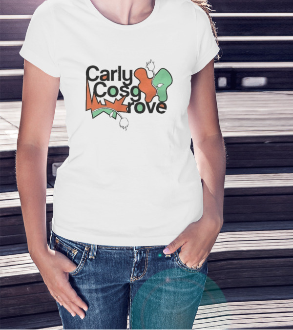 Carly Cosgrove Stacked Abstract Shapes And Text Elements T-Shirt