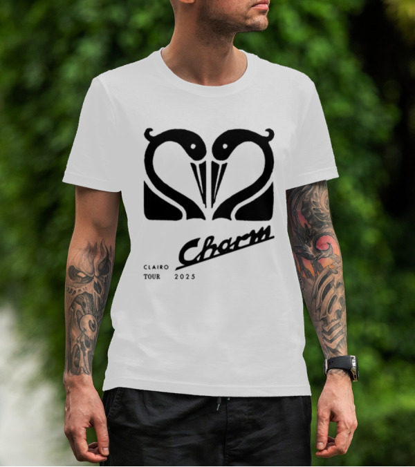 Clairo Charm Swan Europe Tour 2023 Vintage Style Graphic T-Shirt