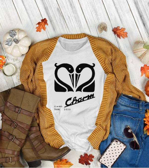 Clairo Charm Swan Europe Tour 2023 Vintage Style Graphic T-Shirt