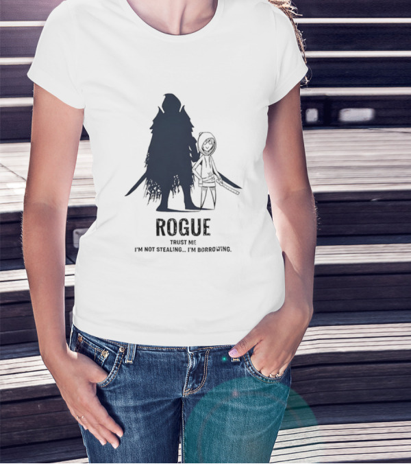 Dungeons And Dragons Rogue Trust Me I’m Not Stealing I’m Borrowing Silhouette T-Shirt
