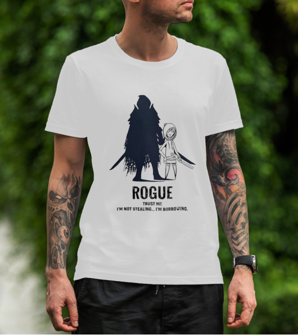 Dungeons And Dragons Rogue Trust Me I’m Not Stealing I’m Borrowing Silhouette T-Shirt