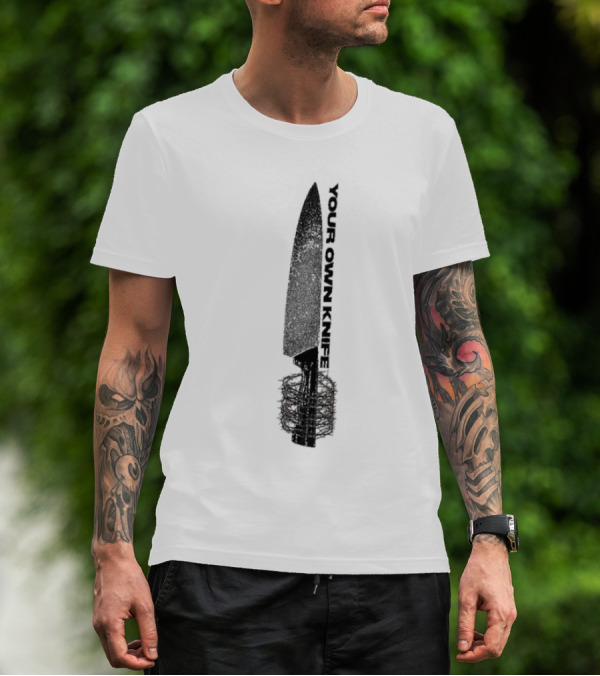 Counterparts Your Own Knife Bold Text Knife Handle Design T-Shirt