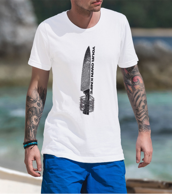 Counterparts Your Own Knife Bold Text Knife Handle Design T-Shirt