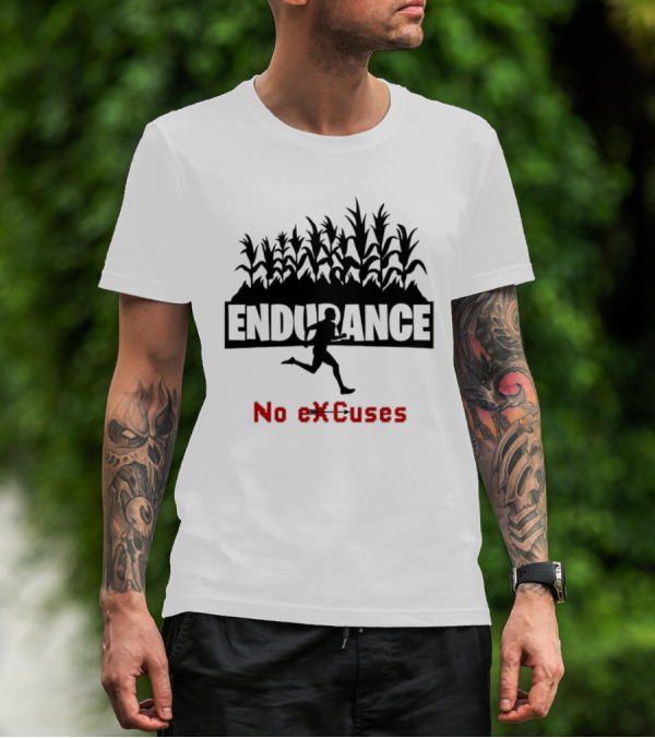Endurance Cross Country Runner No Excuses Athlete Determination T-Shirt