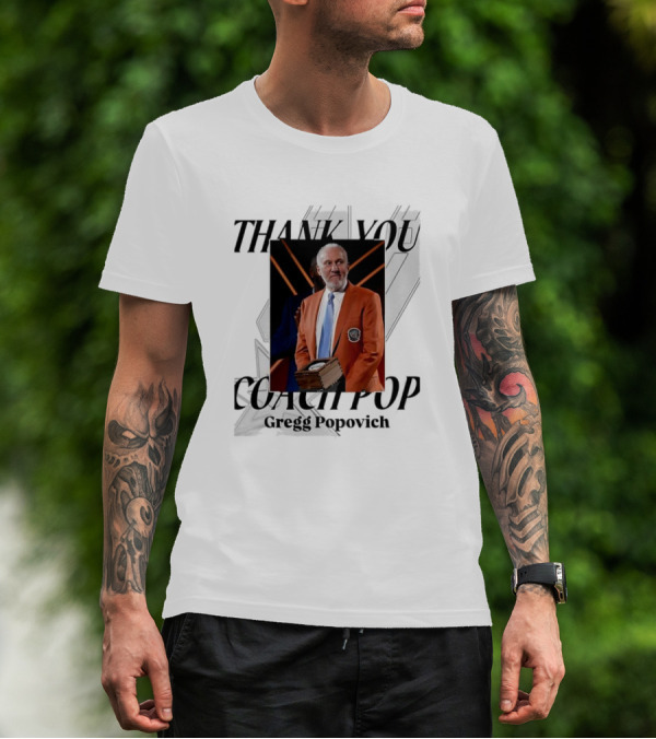 "Gregg Popovich Thank You Coach Pop Legacy Moment Basketball Achievement" T-Shirt