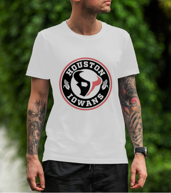 Houston Iowans Texan-Inspired Corn And Lone Star Imagery T-Shirt