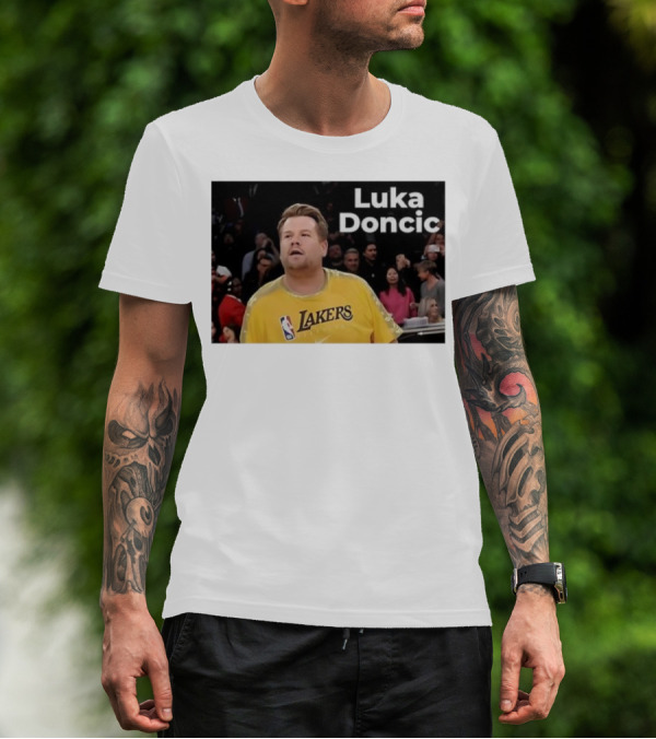 Luka Doncic James Corden Lakers NBA Fan T-Shirt