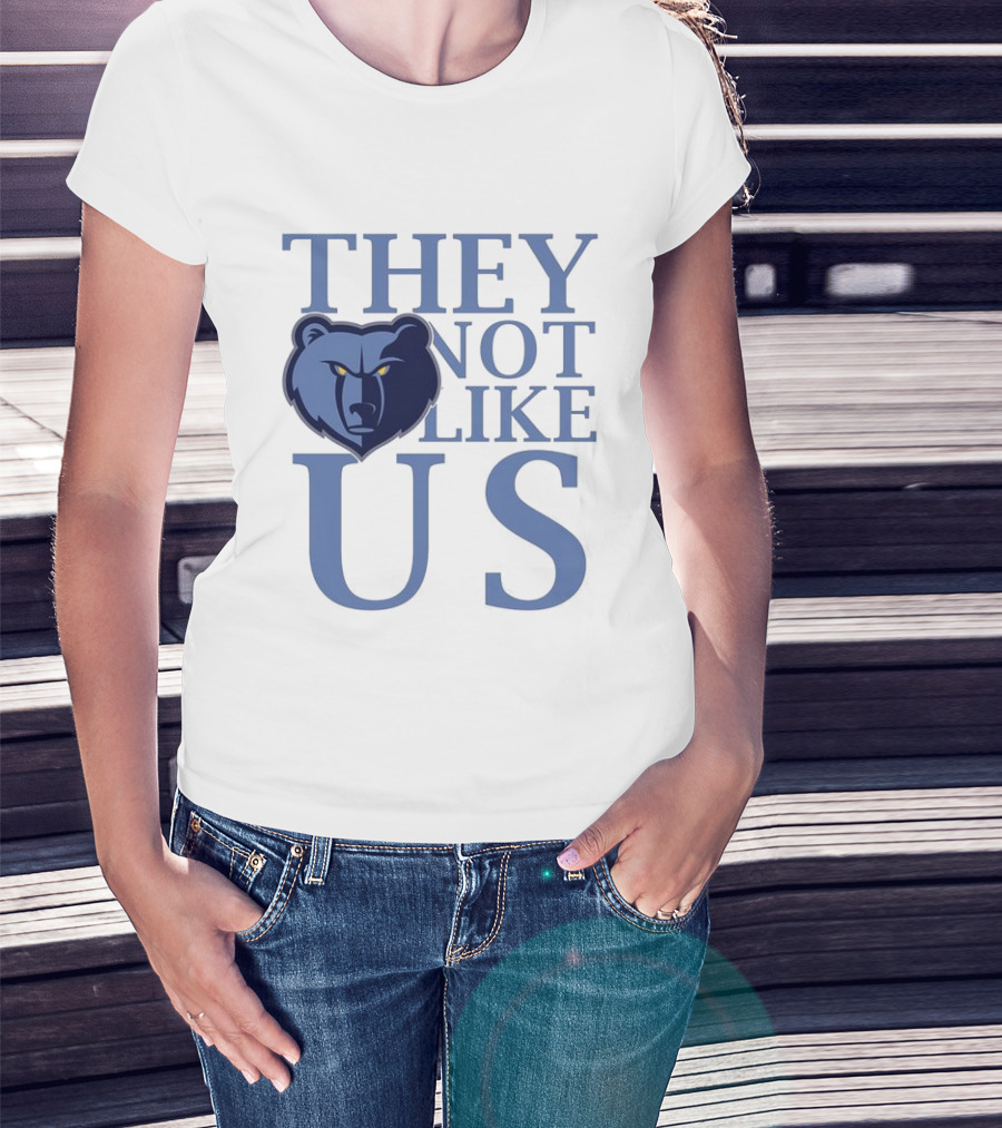 Memphis Grizzlies They Not Like Us Bear Head Emblem T-Shirt