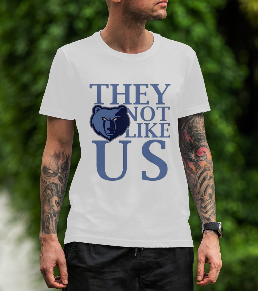 Memphis Grizzlies They Not Like Us Bear Head Emblem T-Shirt