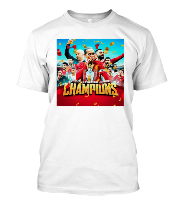 2024-25 Premier League Champions Liverpool FC Celebration T-Shirt