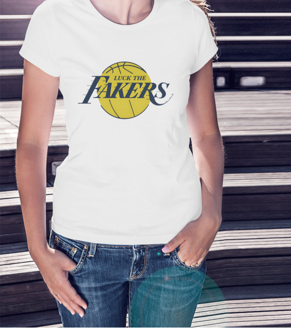 Luck The Fakers Los Angeles Basketball Parody T-Shirt
