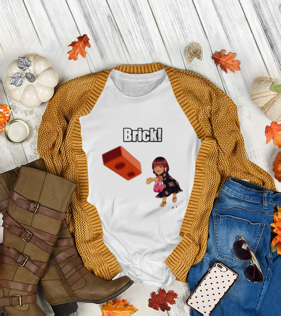 "Brick! Lushious Massacr Character with Red Brick" T-Shirt