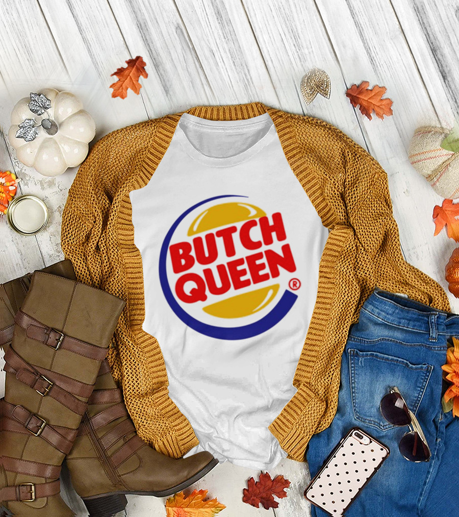 Rickhoeins Butch Queen Retro Fast Food Logo Style T-Shirt