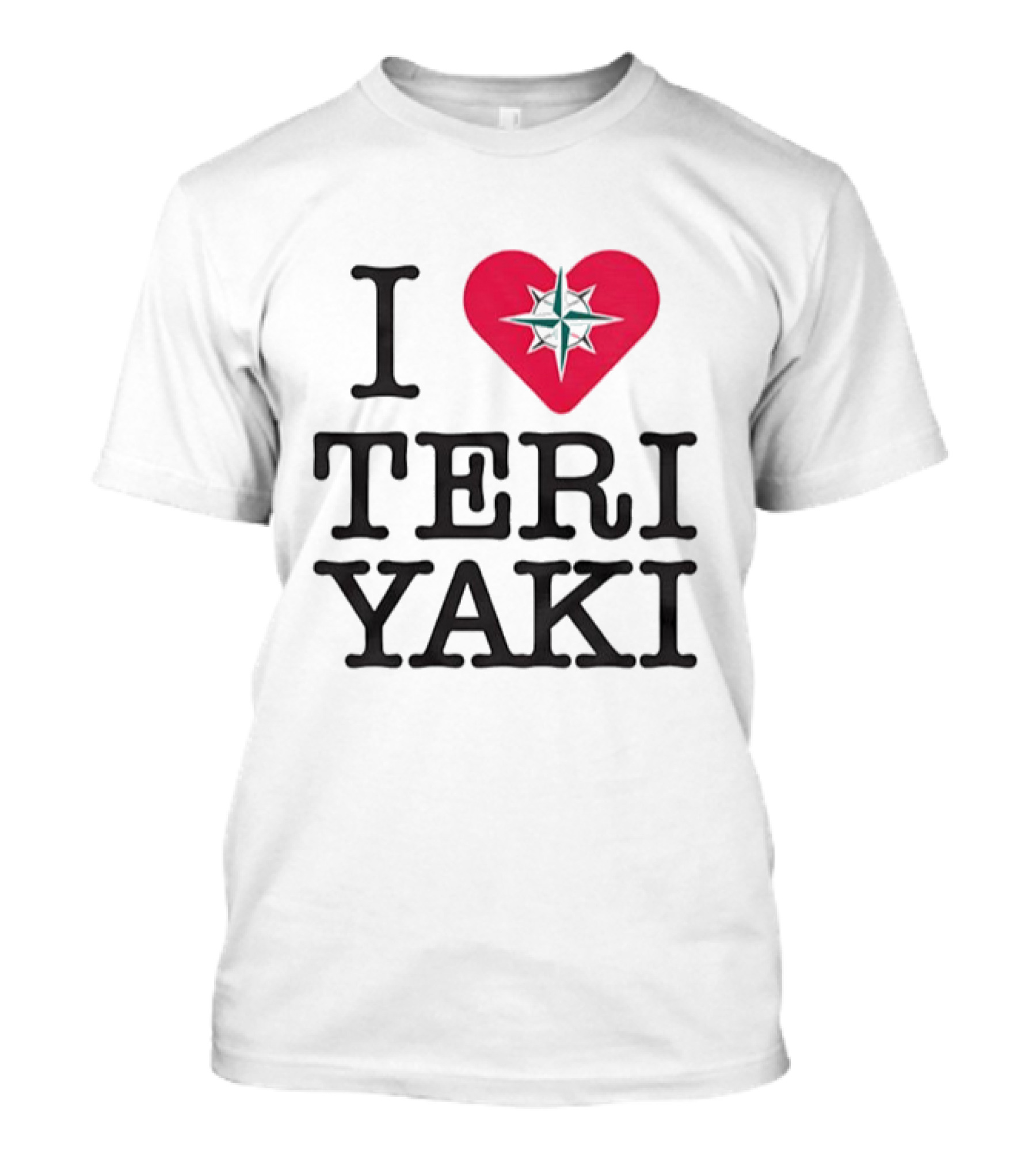 Seattle Mariners I Love Teriyaki Heart Mariners Symbol T-Shirt