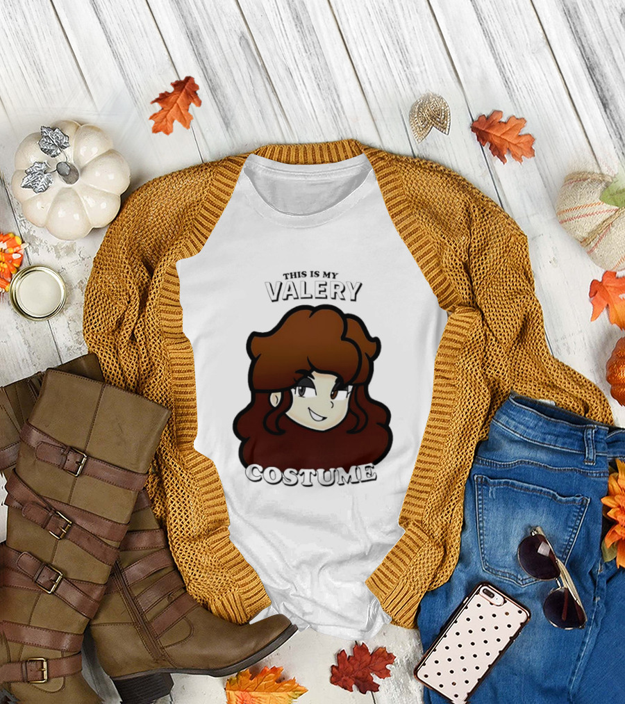This is My Valery Costume Cartoon Character Face T-Shirt