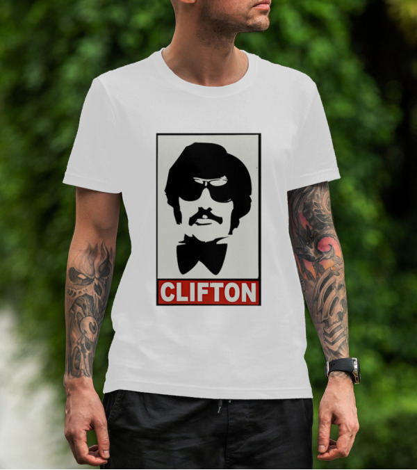 CLIFTON Sunglasses Moustache Red Box Style T-Shirt