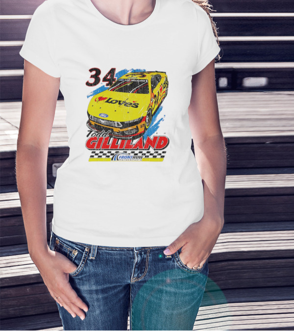 Todd Gilliland No. 34 Loves Ford Front Row Motorsports Racing T-Shirt