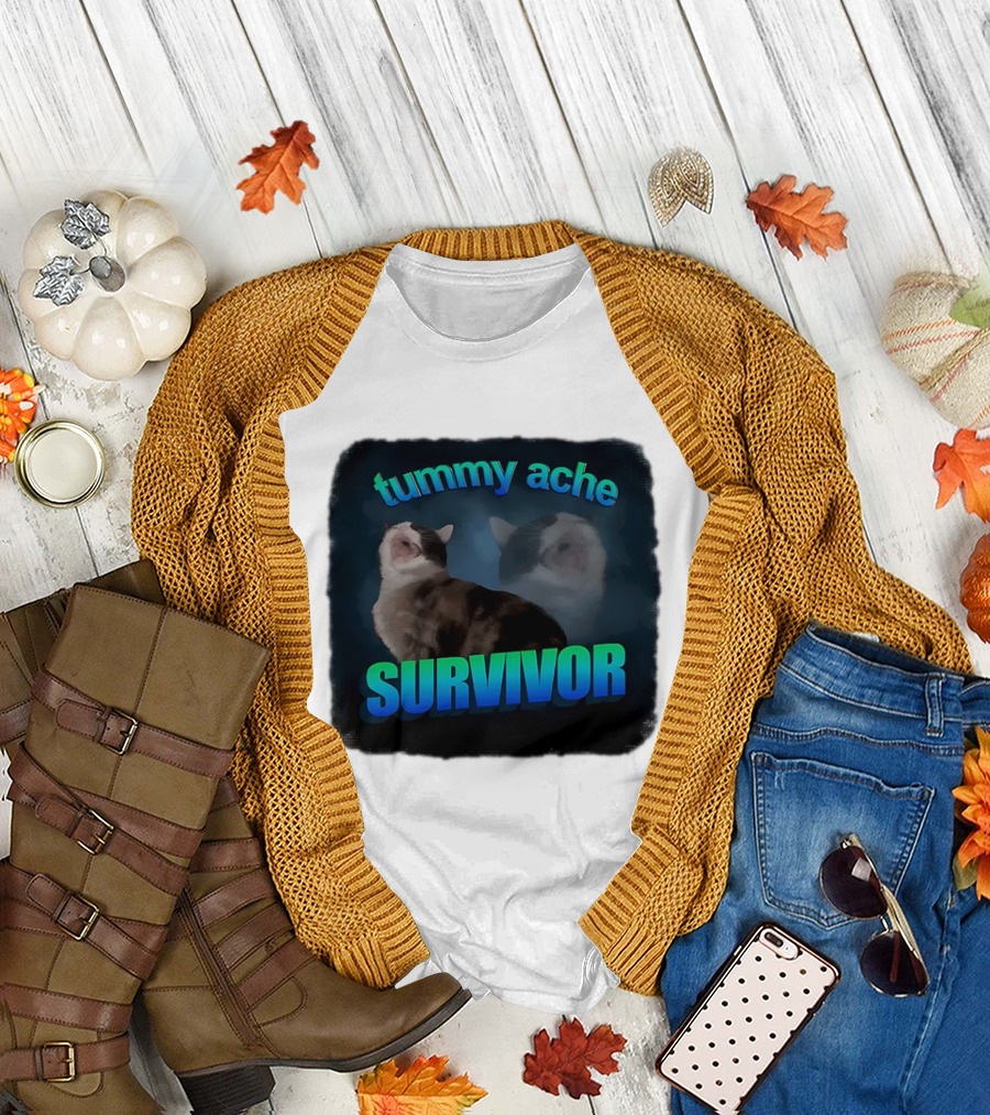 tummy ache survivor cat T-Shirt