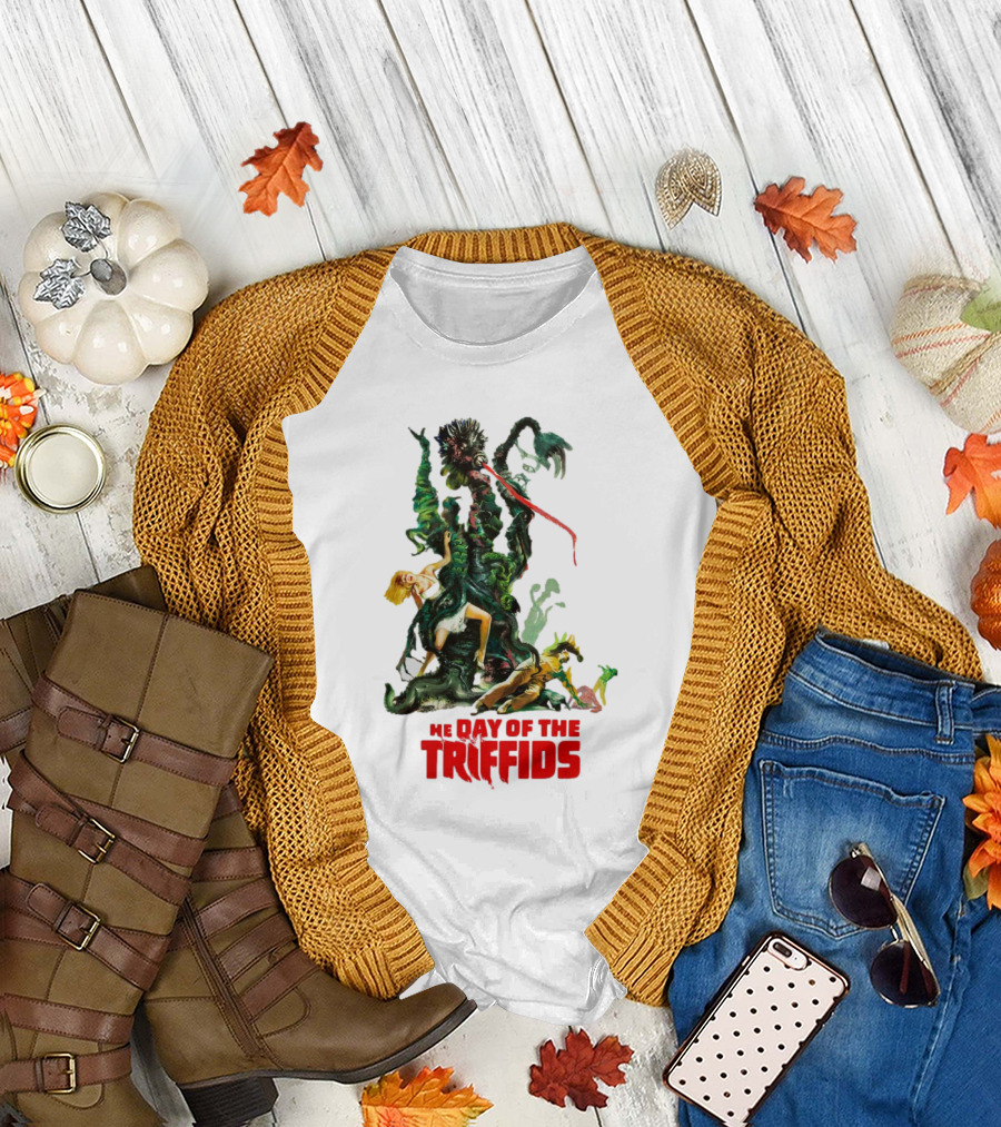 The Day of the Triffids Classic Movie Horror Imagery T-Shirt