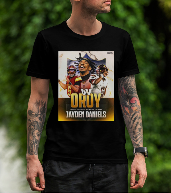 Jayden Daniels 2024 AP OROY Offensive Rookie Of The Year Washington Commanders NFL On FOX T-Shirt