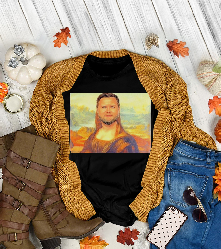 JD Mona Lisa JD Vance Mashup Portrait T-Shirt