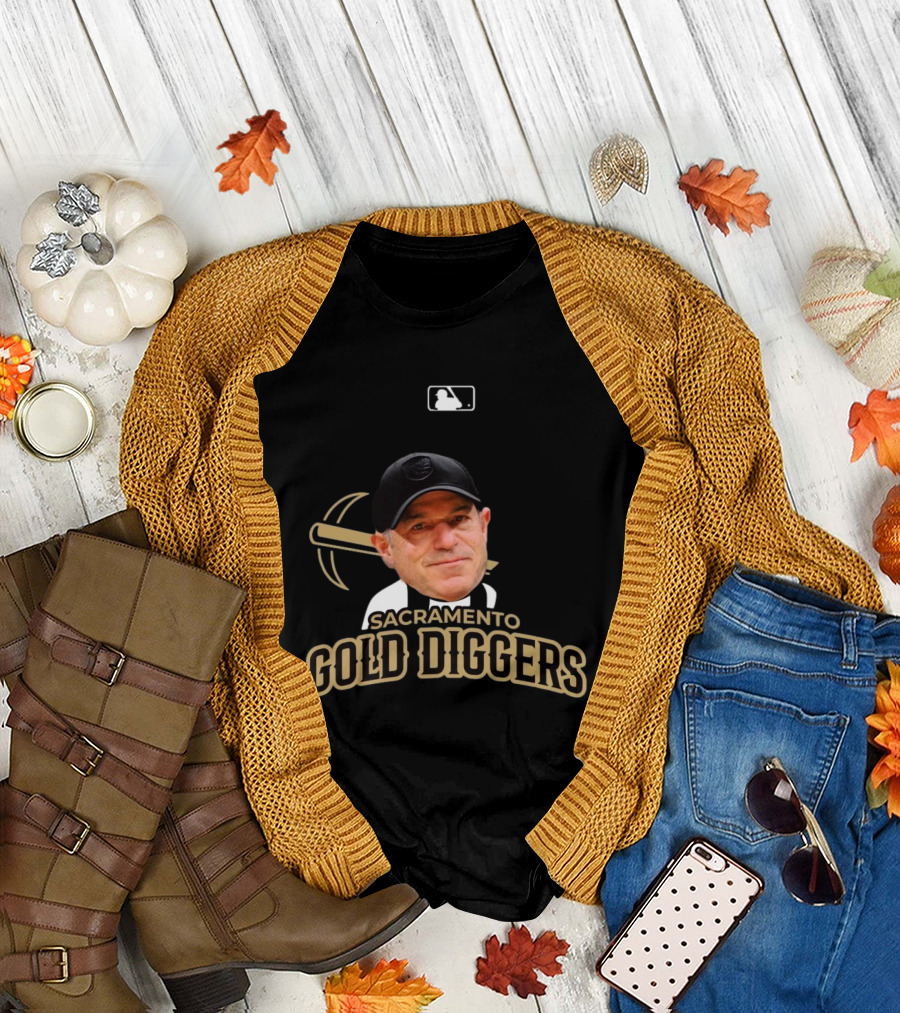 Sacramento Gold Diggers John Fisher MiLB Primary Alternate Baseball T-Shirt