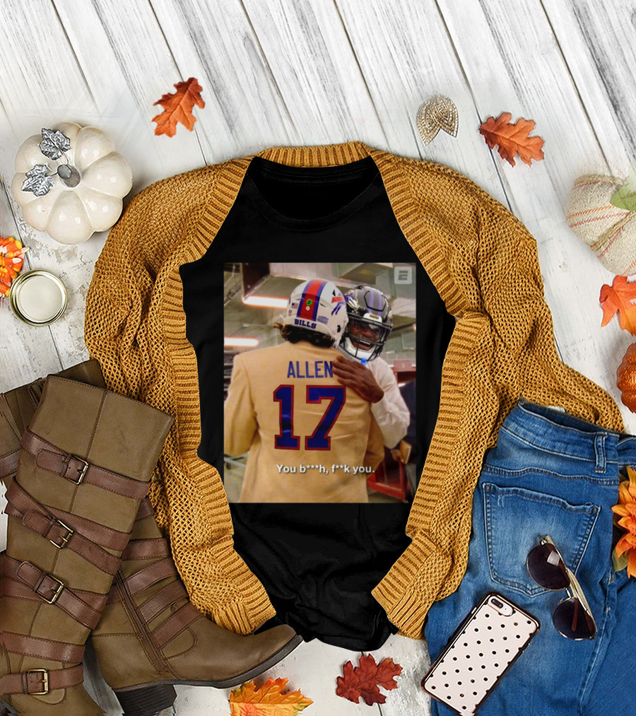 Josh Allen Bills Gets The Best Of Lamar Jackson Ravens Bills Are Headed To The AFC Championship Game T-Shirt
