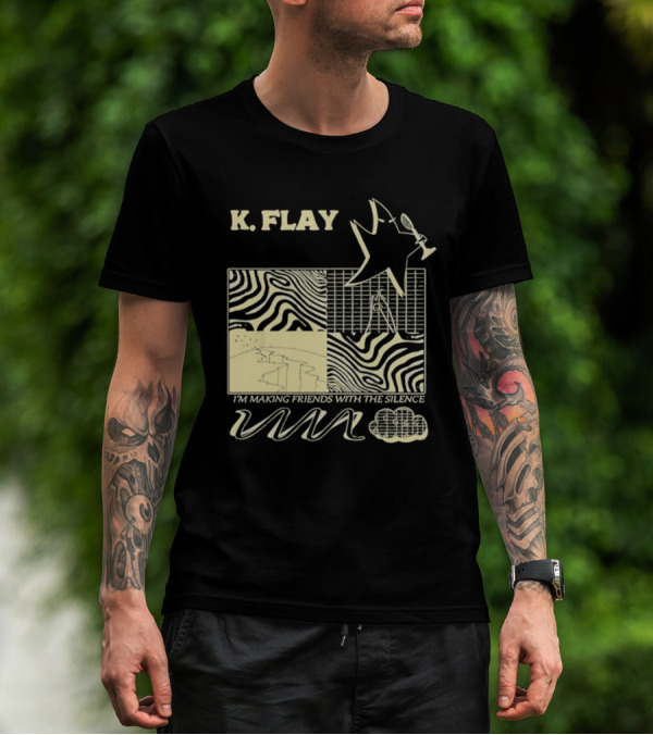 K.Flay I’m Making Friends With Silence Star Pattern 2025 Tour T-Shirt