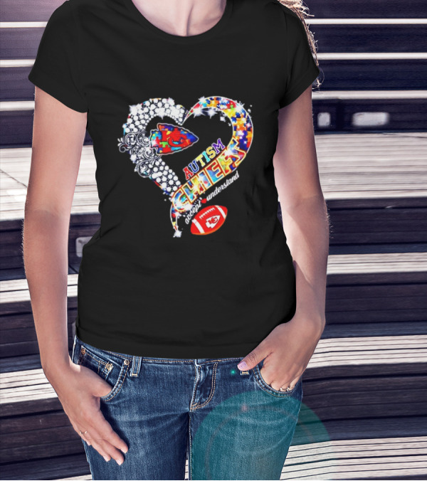 Kansas City Chiefs Autism Heart Accept Understand Love T-Shirt