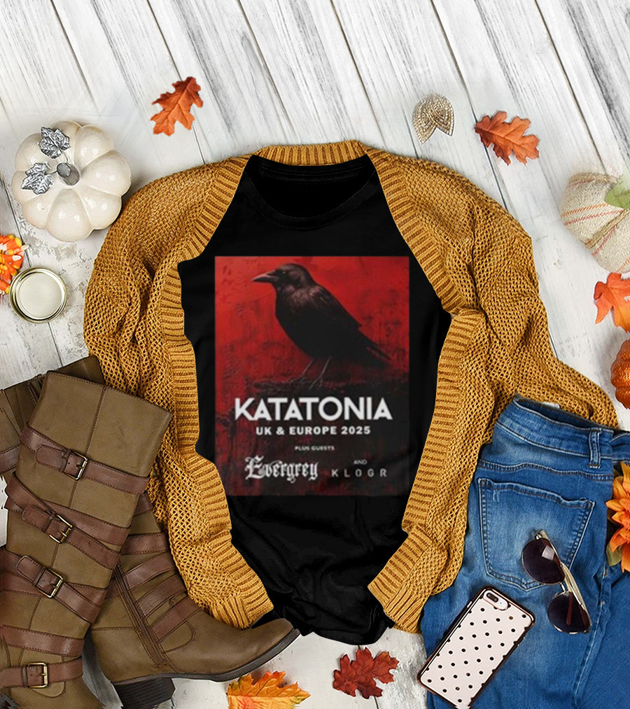 Katatonia UK And Europe 2025 Tour With Guests Evergrey And Klogr Crow Image T-Shirt