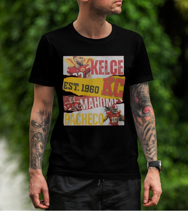 Kelce Mahomes Pacheco KC Est 1960 T-Shirt