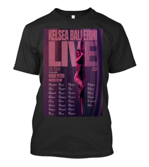 Kelsea Ballerini Live Tour 2025 Maisie Peters Marynn Taylor Concert Dates T-Shirt