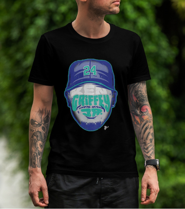 Ken Griffey Jr. 24 Seattle Mariners Vintage Silhouette T-Shirt