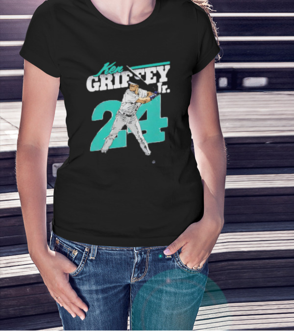 Ken Griffey Jr. Seattle Mariners 24 Retro Vintage Baseball Player T-Shirt