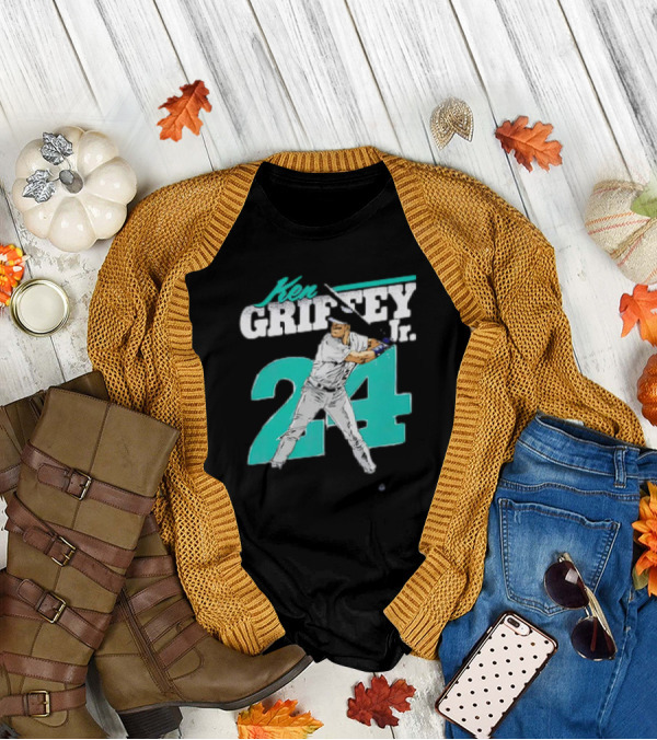Ken Griffey Jr. Seattle Mariners 24 Retro Vintage Baseball Player T-Shirt