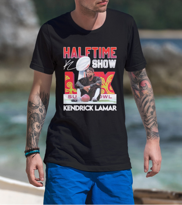 Kendrick Lamar Halftime Show Super Bowl LIX Football T-Shirt