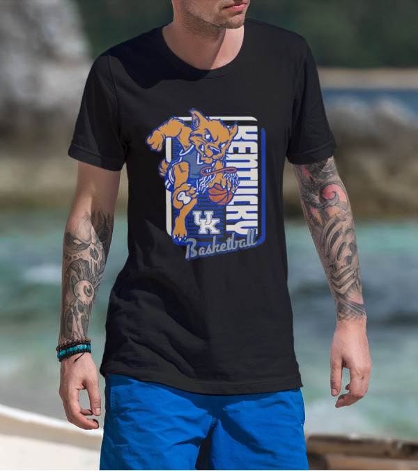 Kentucky Wildcats Basketball Dunk 2025 UK Mascot T-Shirt