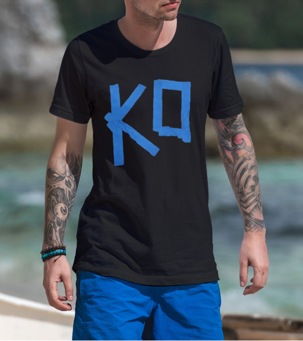 KO Martial Arts Blue Belt Letters T-Shirt