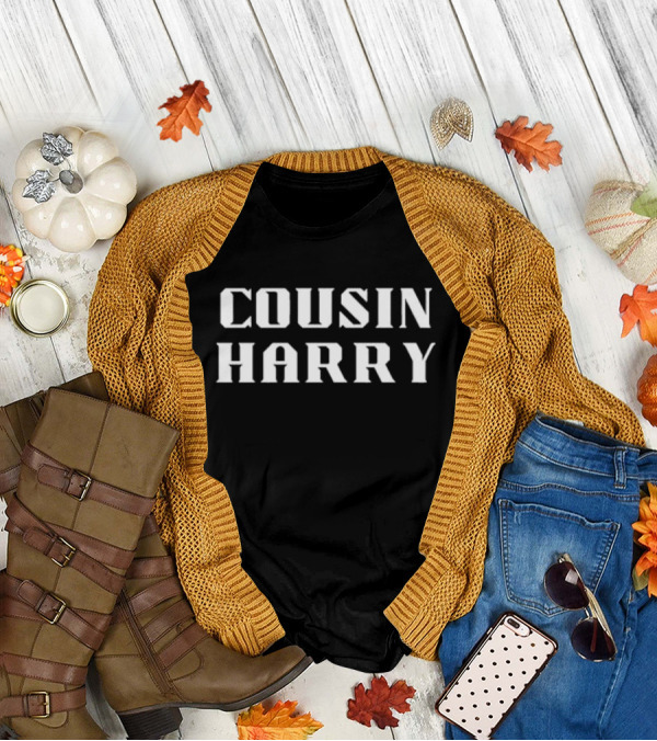Cousin Harry Vintage-Style Block Letters T-Shirt