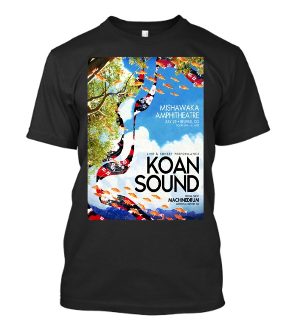 Koan Sound Live Sunset Performance Mishawaka Amphitheatre Bellvue CO Jul 25 Special Guest Machinedrum T-Shirt