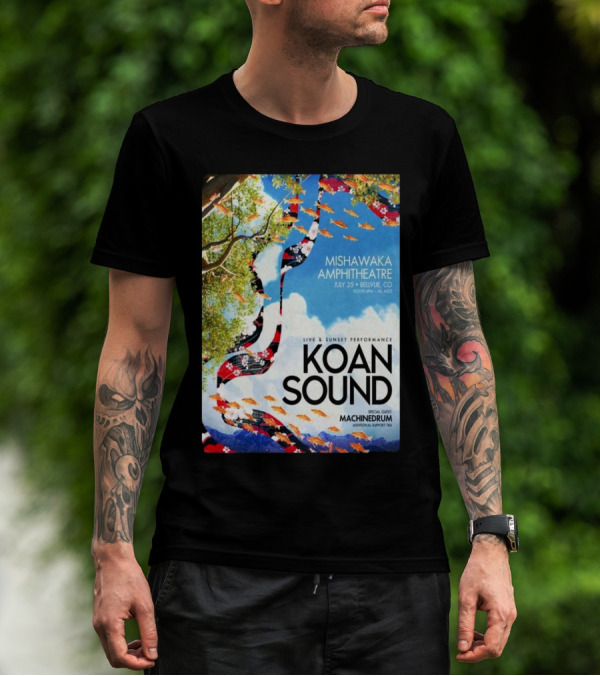 Koan Sound Live Sunset Performance Mishawaka Amphitheatre Bellvue CO Jul 25 Special Guest Machinedrum T-Shirt