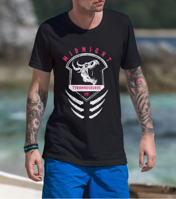 Midnight Tyrannosaurus MR Ribcage Design T-Shirt