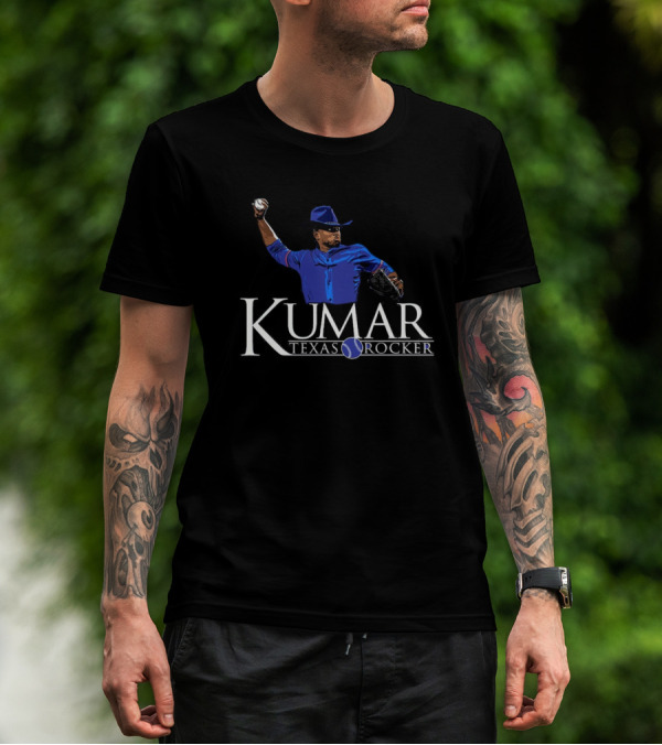 Kumar Texas Rocker Baseball Pitcher Cowboy Hat T-Shirt