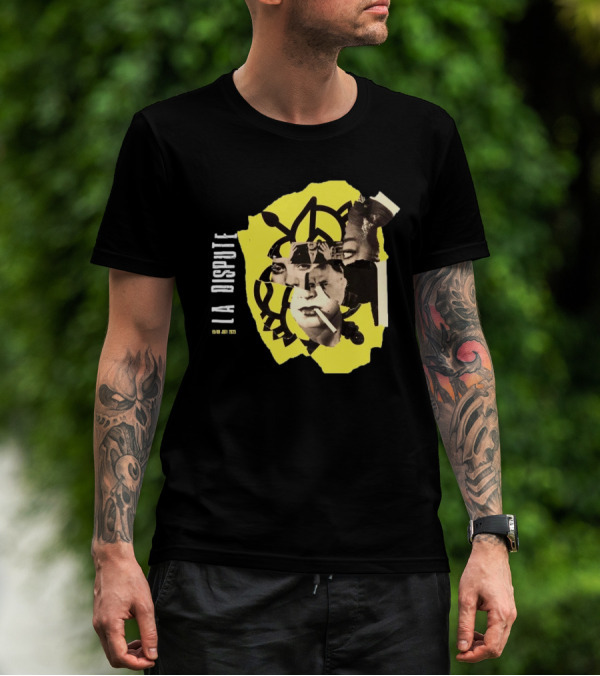 La Dispute Tour 2025 Yellow Collage Face Art T-Shirt