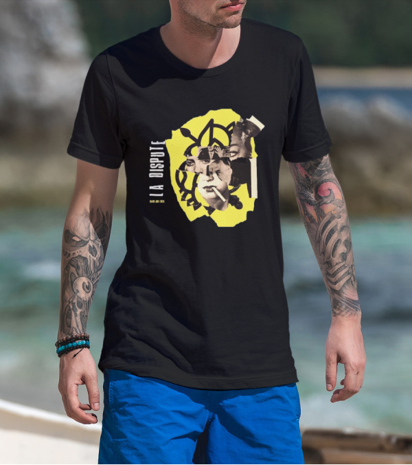 La Dispute Tour 2025 Yellow Collage Face Art T-Shirt
