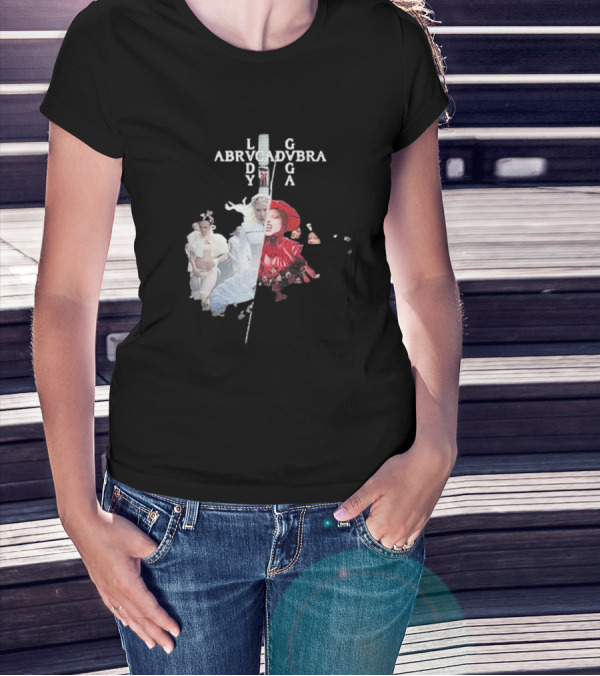Lady Gaga Abracadabra Collage Fashion Art Style T-Shirt