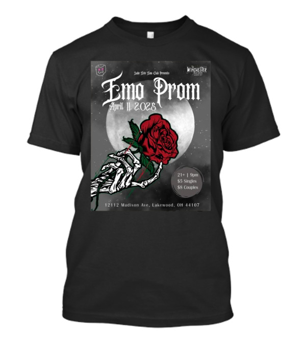 Lake Erie Emo Club Presents Emo Prom April 11 2025 At The Winchester Lakewood Ohio T-Shirt