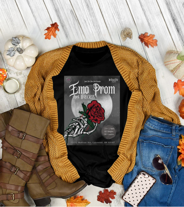 Lake Erie Emo Club Presents Emo Prom April 11 2025 At The Winchester Lakewood Ohio T-Shirt